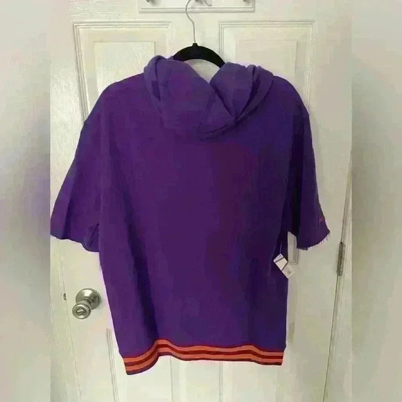 Mitchell &Ness Clemson Tigers Pregame Short Sleeve Fleece Hoodie NWT M MSRP$85 - Picture 8 of 12